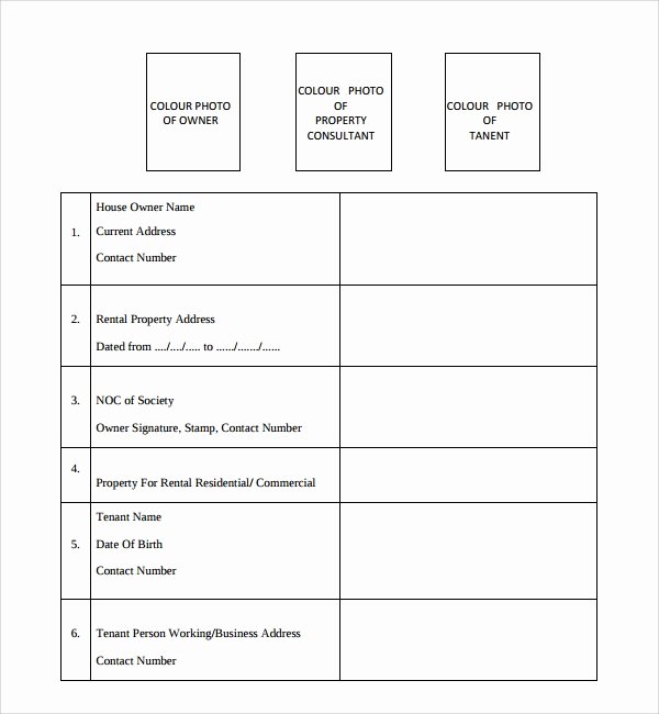 Tenant Information form Template Lovely 11 Tenant Information forms Pdf Word