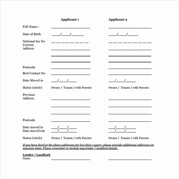 Tenant Information form Template New 11 Tenant Information forms Pdf Word