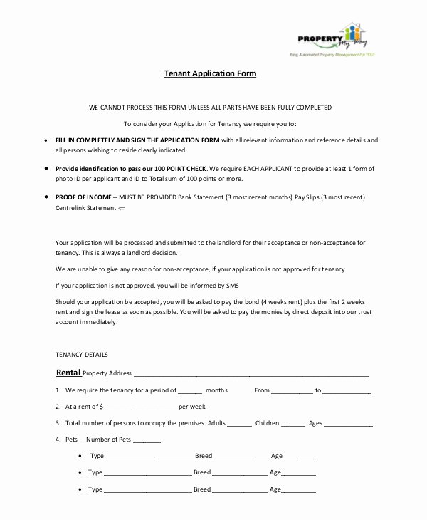 Tenant Information form Template New 8 Tenant Application form Templates Pdf Doc