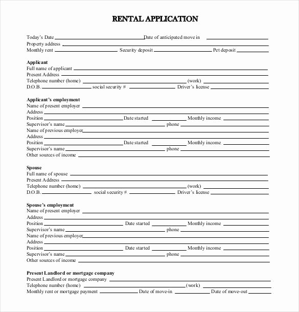 Tenant Information Sheet Template New Tenant Application form