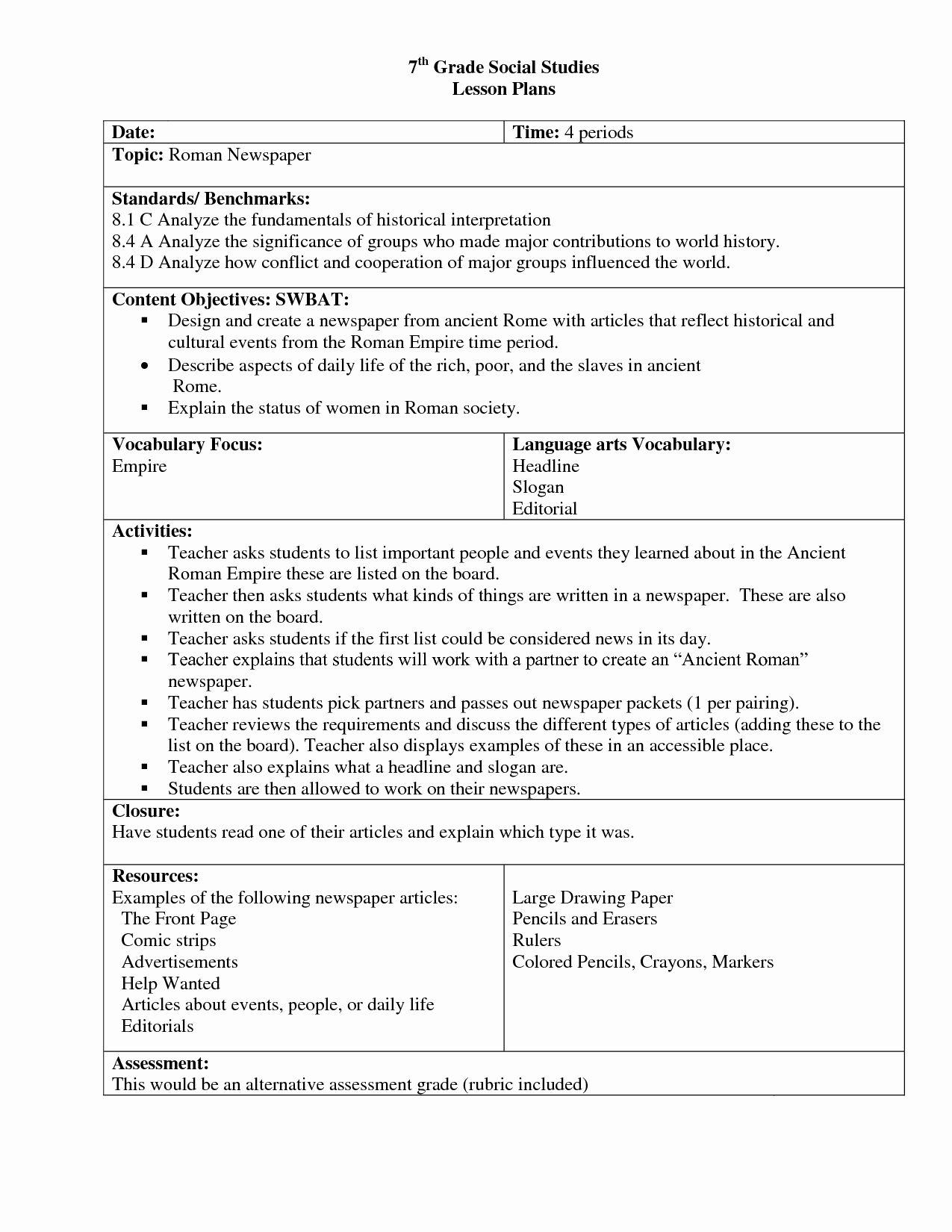 Texas Lesson Plans Template Beautiful 15 Best Of Middle School social Stu S Worksheets