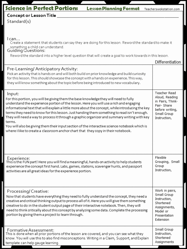 Texas Lesson Plans Template Elegant Science Lesson Planning – Teacher S Workstation