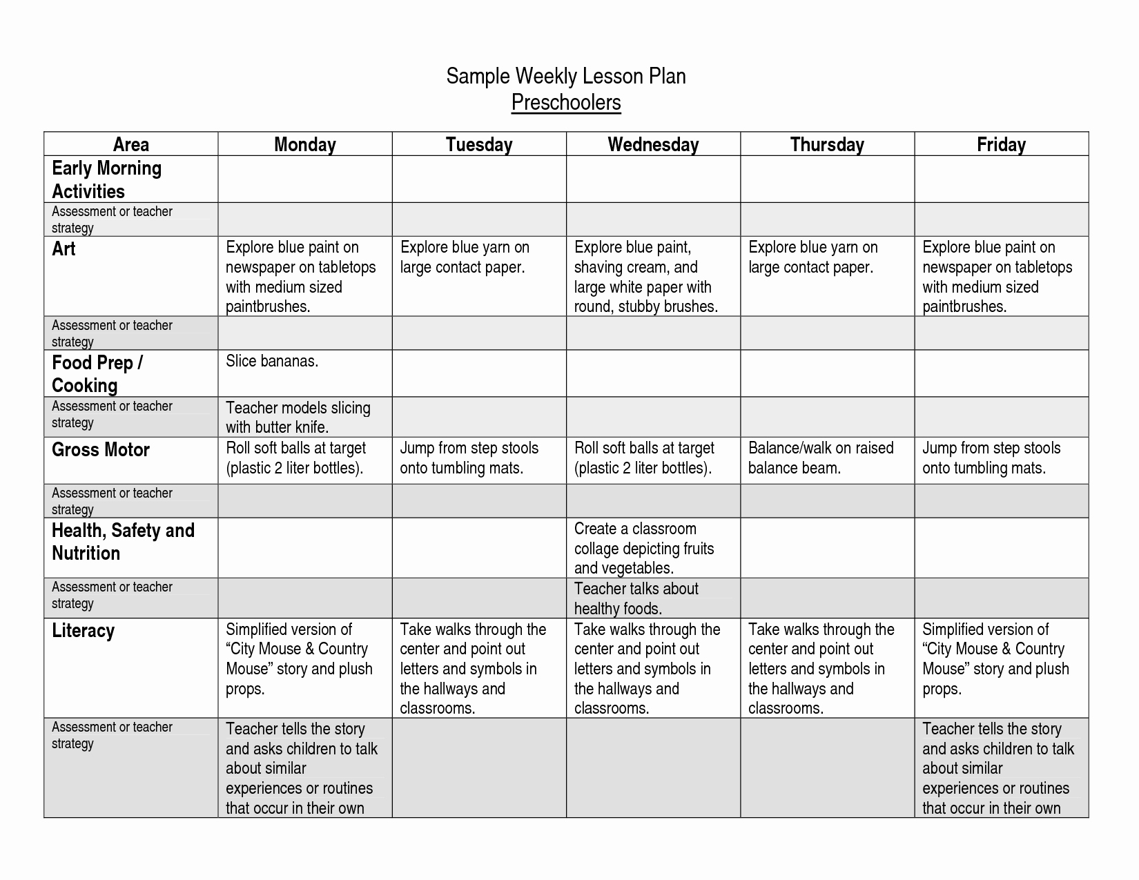 Texas Lesson Plans Template Unique themes Units Preschool Lesson Plans