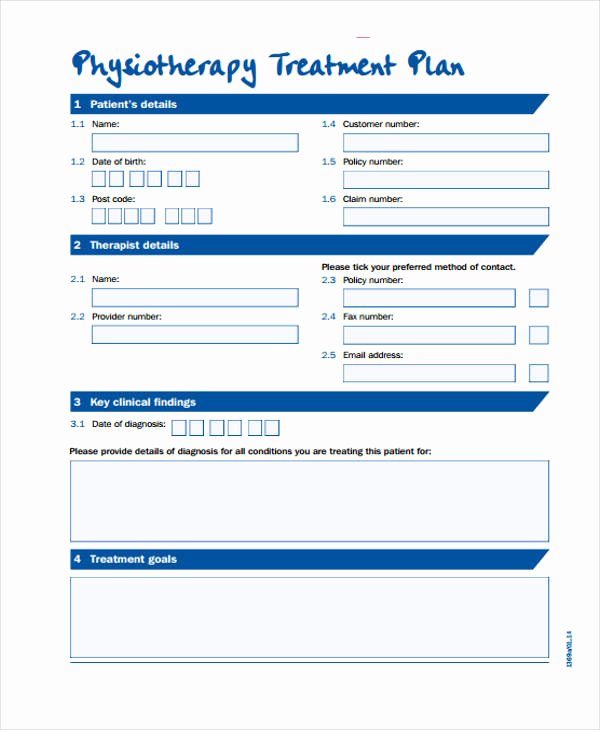 Therapist Treatment Plan Template Beautiful 30 Free Treatment Plan Templates