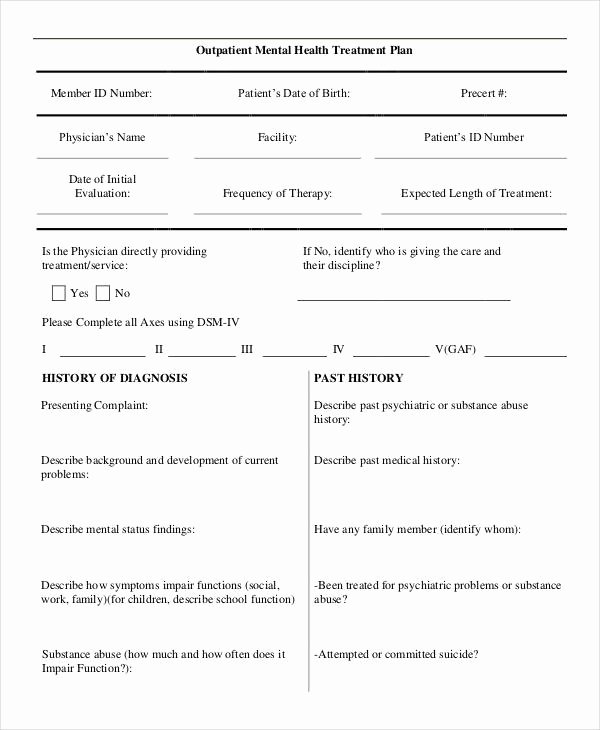 Therapist Treatment Plan Template Lovely Free 23 Treatment Plan In Examples Samples Google Docs