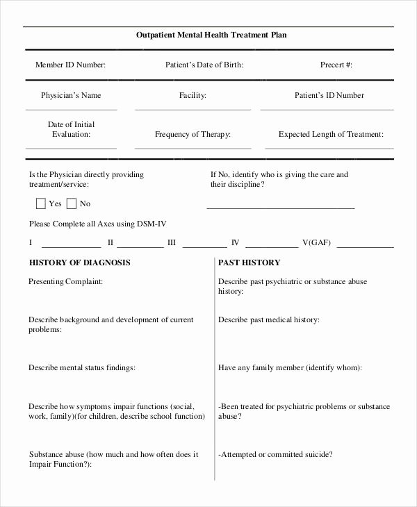 Therapist Treatment Plan Template Lovely Free 23 Treatment Plan In Examples Samples Google Docs