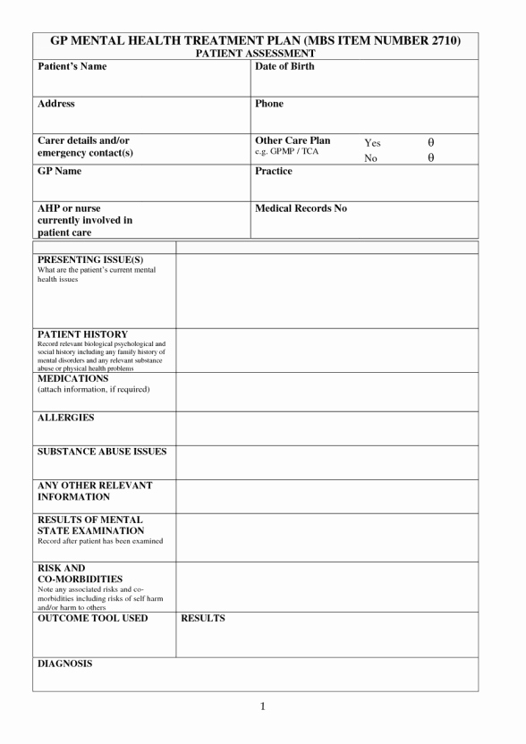 Therapist Treatment Plan Template Luxury 38 Free Treatment Plan Templates In Word Excel Pdf