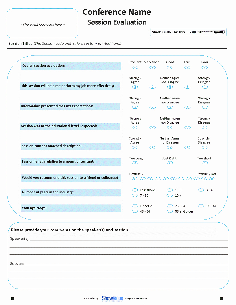 Trade Show Lead form Template Inspirational Samples Meetings and Conference Evaluations Surveys