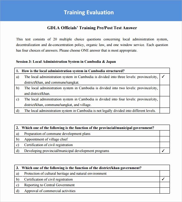 Training Evaluation form Template Inspirational Training Survey Templates – 7 Sample Example format