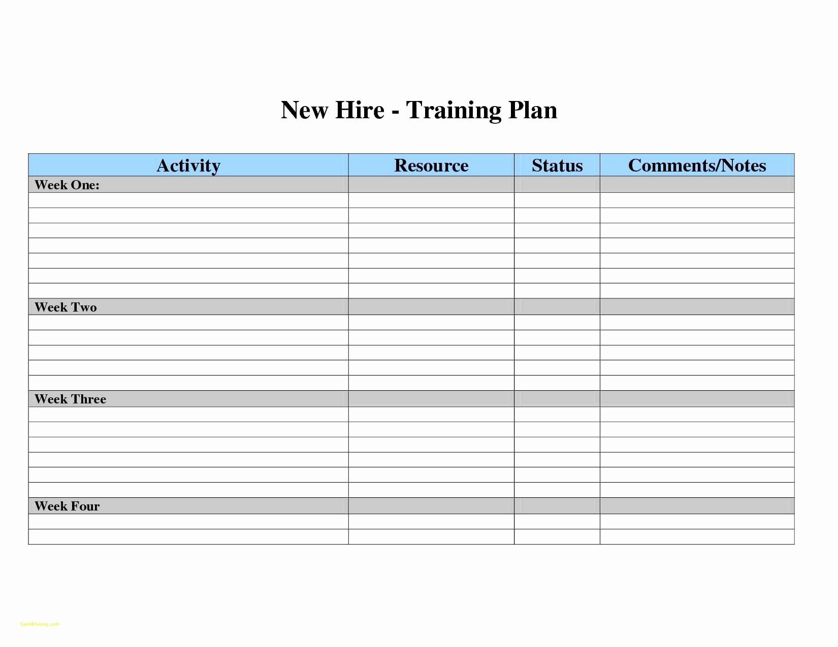 Training Plan Template Excel Awesome Employee Training Spreadsheet Template Google Spreadshee