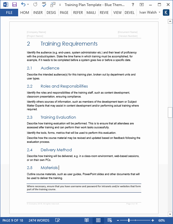 Training Plan Template Excel Beautiful Training Plan Templates Ms Word 14 X Excel Spreadsheets