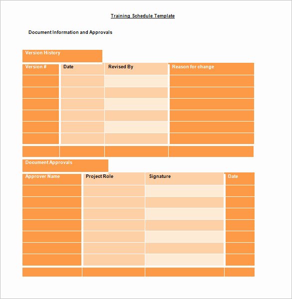 Training Schedule Template Excel Awesome Training Schedule Template