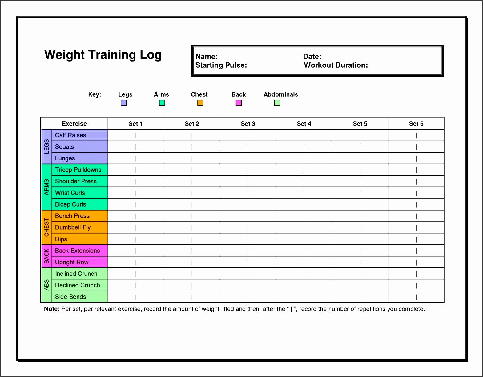 Training Schedule Template Excel Luxury 7 Exercise Planner Template In Excel Sampletemplatess