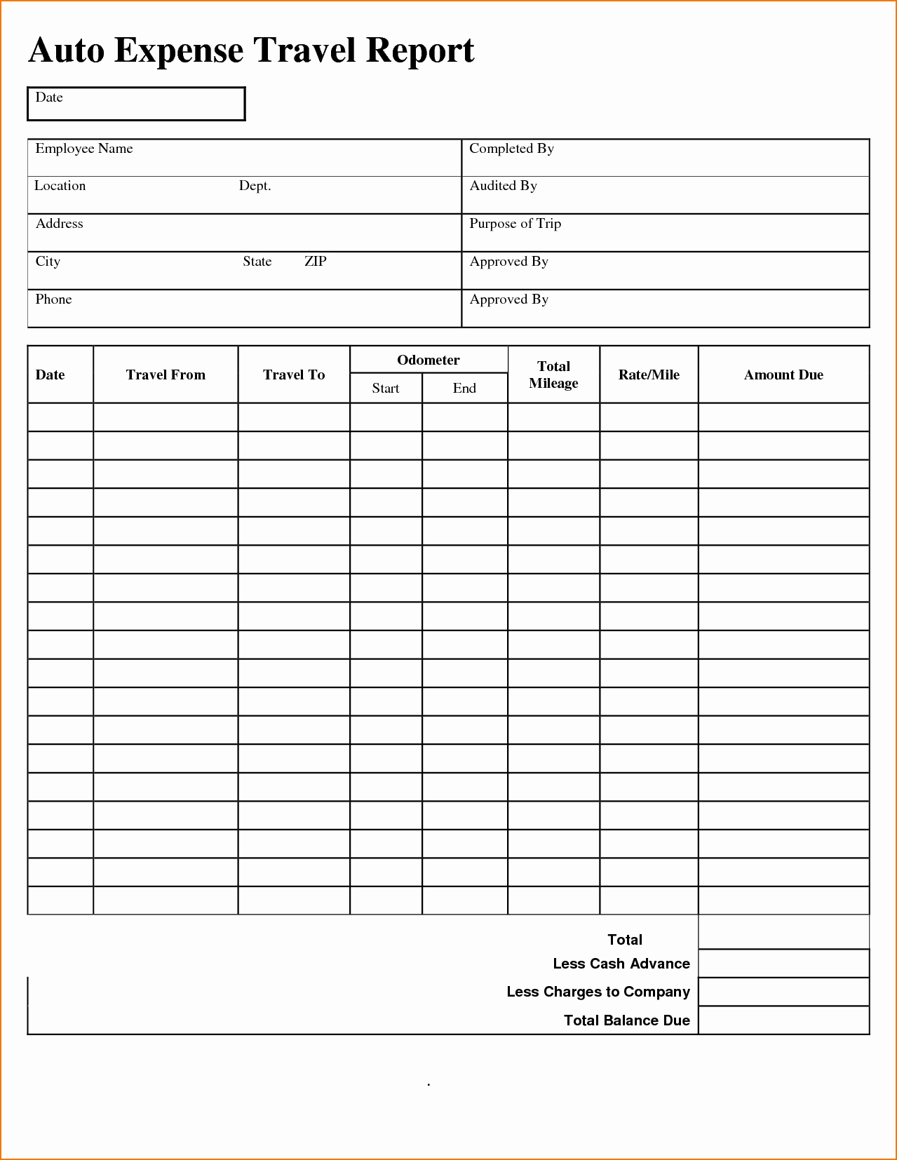 Travel Expense form Template Awesome 5 Travel Expense Report Template