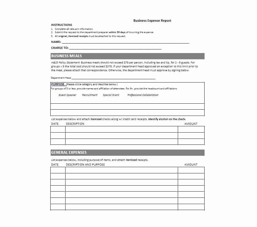 Travel Expense form Template Inspirational 46 Travel Expense Report forms &amp; Templates Template Archive
