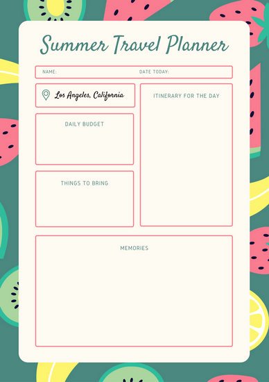 Travel Itinerary Planner Template Awesome Blue orange Vintage Itinerary Planner Templates by Canva