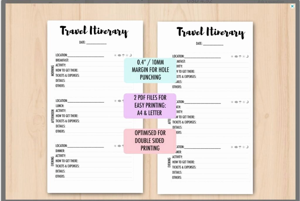 Travel Itinerary Planner Template Best Of 10 Itinerary Template Examples