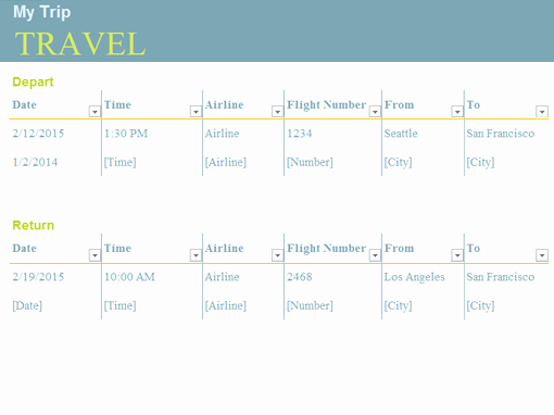 Travel Itinerary Planner Template Best Of Trip Planner