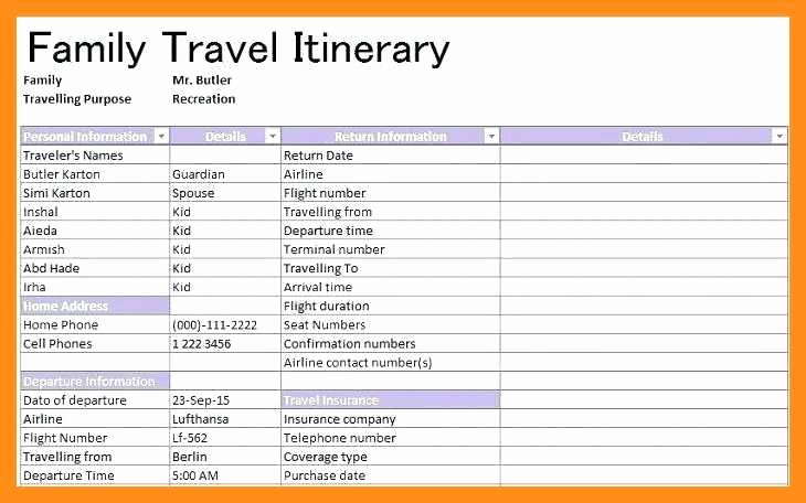 Travel Itinerary Planner Template Inspirational 12 13 Family Vacation Planner Template