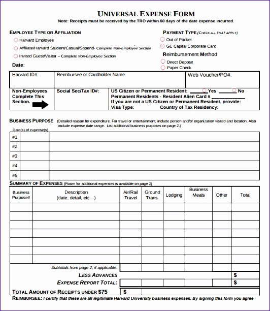 Travel Reimbursement form Template Beautiful 12 Travel Expense form Template Excel Exceltemplates