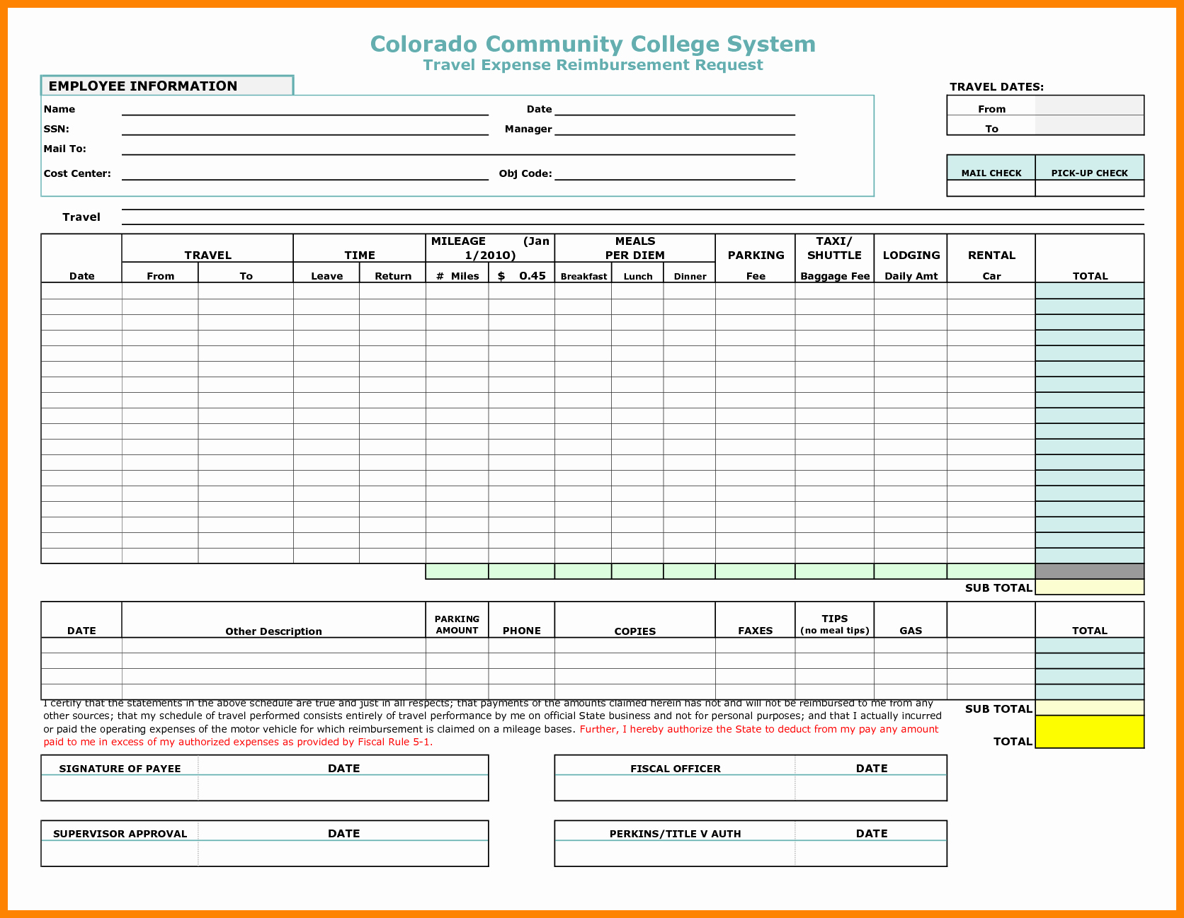 Travel Reimbursement form Template Elegant Unique Travel Reimbursement form Excel