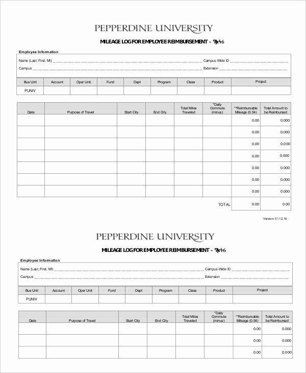 Travel Reimbursement form Template Fresh Car