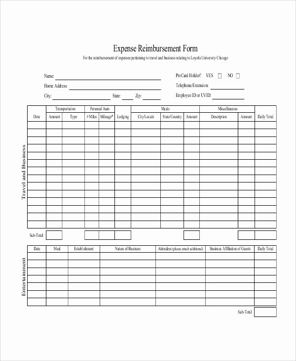 Travel Reimbursement form Template Inspirational Sample Mileage Reimbursement form 11 Examples In Word