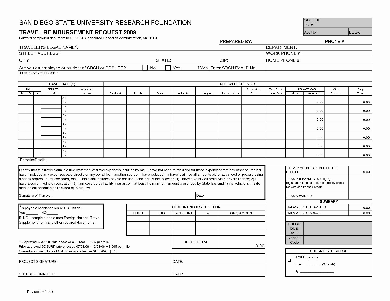 Travel Reimbursement form Template New Mileage Reimbursement Spreadsheet Spreadsheet Downloa