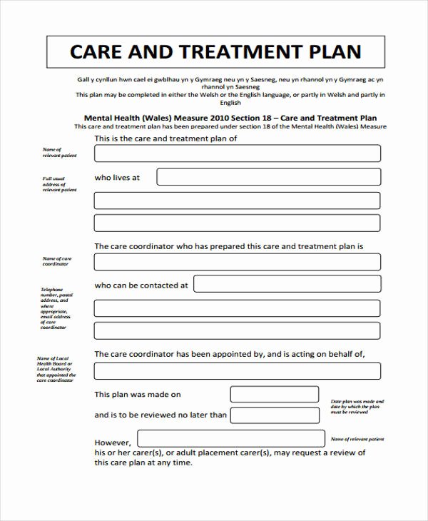 Treatment Plan Template Mental Health Best Of 30 Free Treatment Plan Templates
