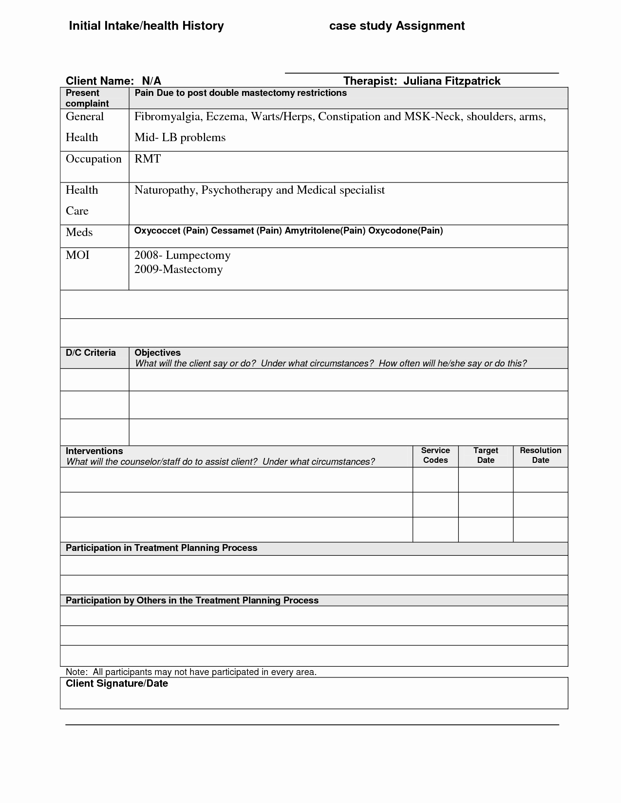 Treatment Plan Template Mental Health Luxury Treatment Plan Template