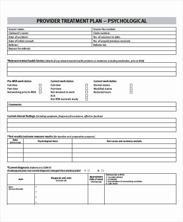 Treatment Plan Template Mental Health New Mental Health Treatment Plan – Emmamcintyrephotography