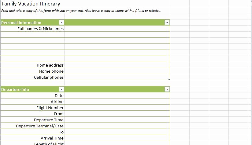 Trip Itinerary Planner Template Awesome Blank Itinerary Templates Word Excel Samples