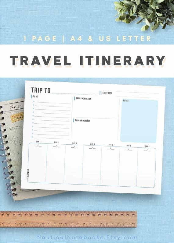 Trip Itinerary Planner Template Best Of Travel Itinerary Template Family Travel Planner Printable