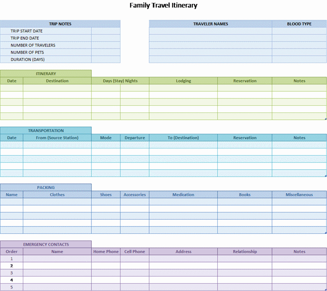 Trip Planner Template Excel Inspirational Free Microsoft Excel Spreadsheets to Help You Get More