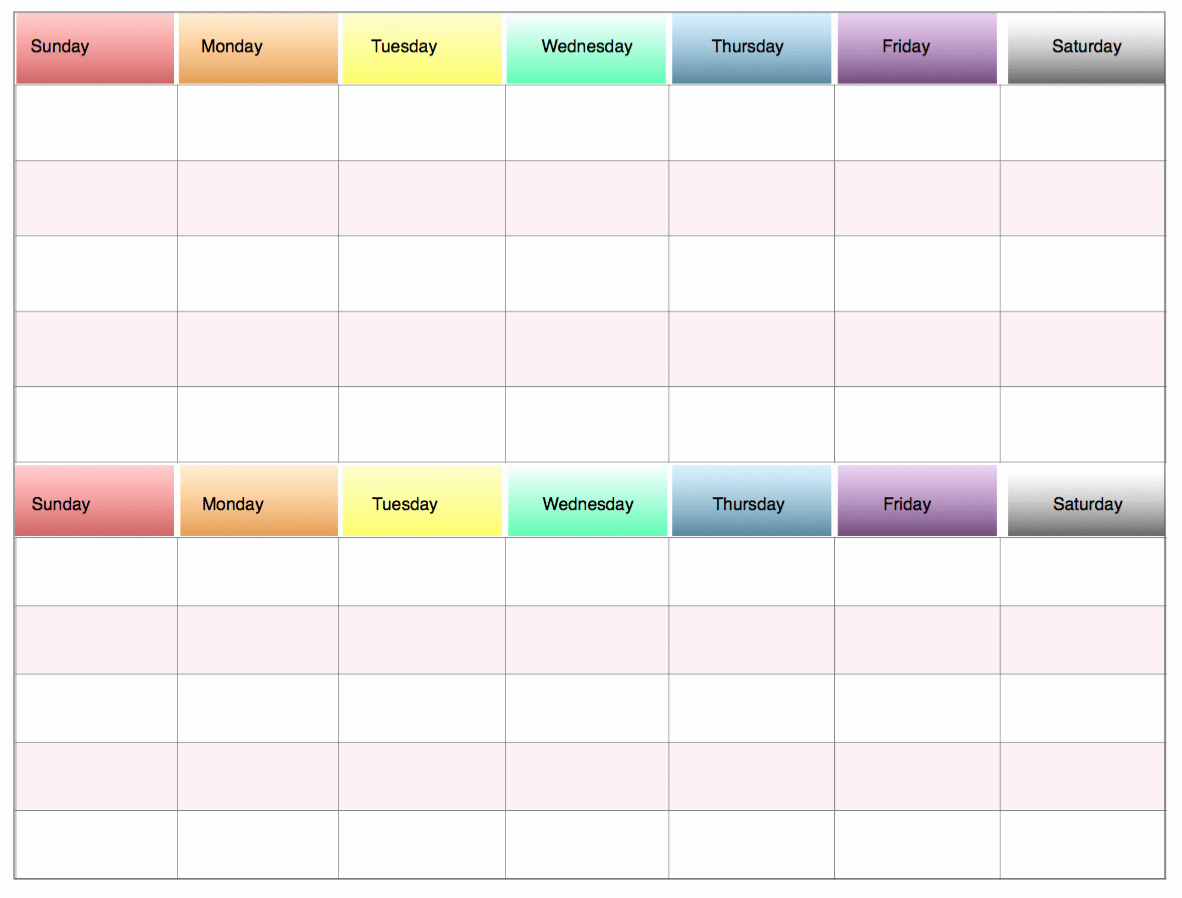 Two Week Meal Planner Template Elegant Free Printable 2 Week Meal Planners 4 Different Designs