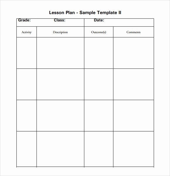 Unit Lesson Plans Template Unique Sample Elementary Lesson Plan Template 8 Free Documents