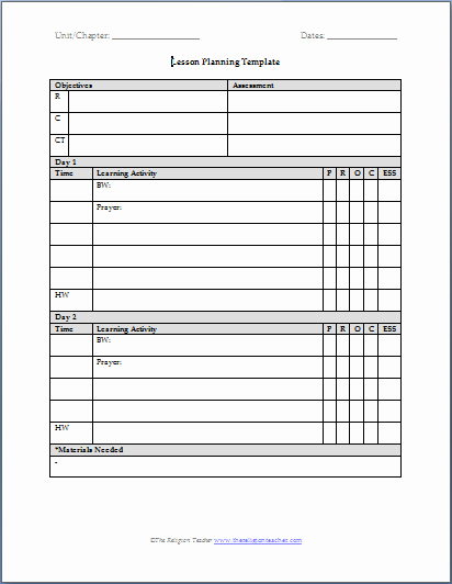 Unit Planner Template for Teachers Elegant Unit Planner Template for Teachers