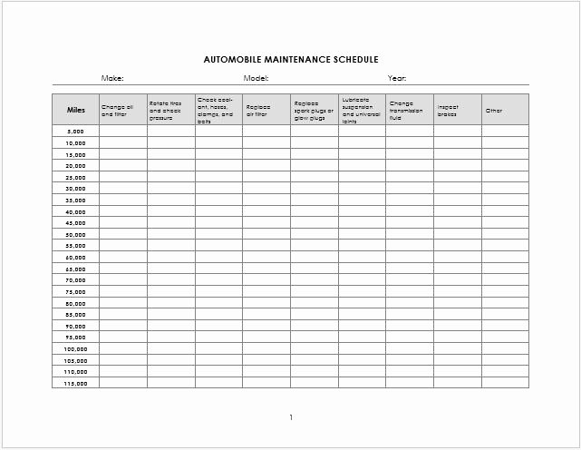 Vehicle Maintenance Schedule Template Excel Awesome Ms Excel Vehicle Log Book Template