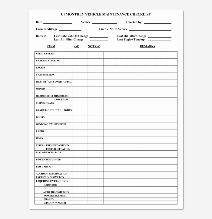 Vehicle Maintenance Schedule Template Excel Best Of Vehicle Maintenance Schedule Template 10 for Word