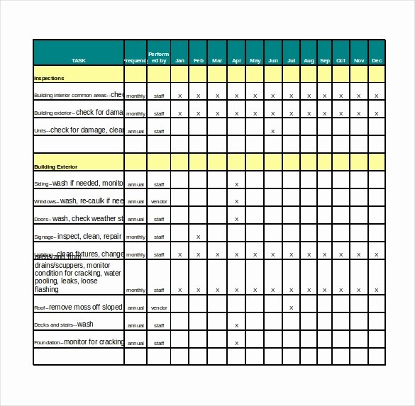 Vehicle Maintenance Schedule Template Excel Luxury 32 Maintenance Checklist Templates Word Pdf Google