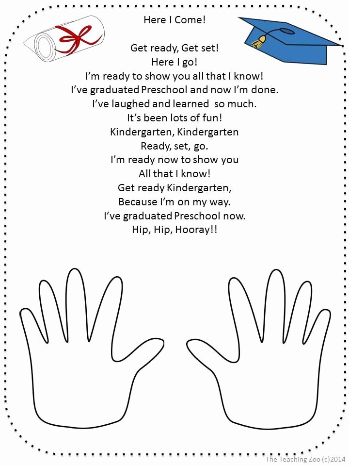 Vpk Lesson Plan Template Best Of Free Graduation Poem for Pre K and Kindergarten by the