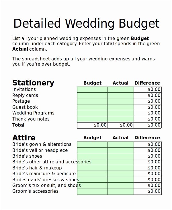 Wedding Budget Planner Template Awesome 19 Simple Bud Planner Templates Word Pdf Excel