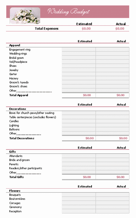 Wedding Budget Planner Template Elegant Pin On Wedding Ideas