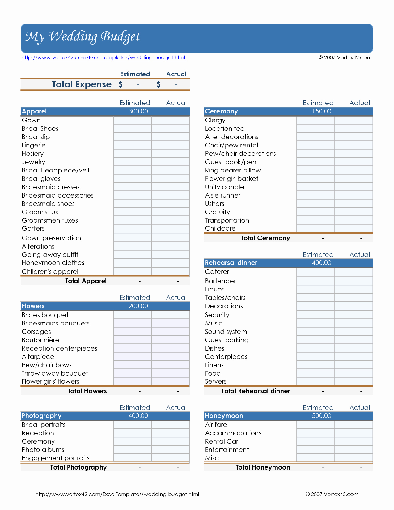 Wedding Budget Planner Template Inspirational Wedding Bud Template In 2019