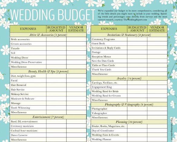 Wedding Budget Planner Template Unique Wedding Bud Template 16 Free Word Excel Pdf