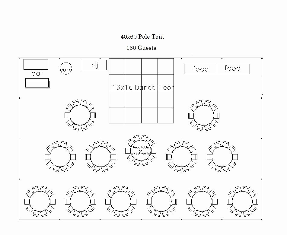 Wedding Floor Plan Template Fresh Sample Layout 40x60 Tent