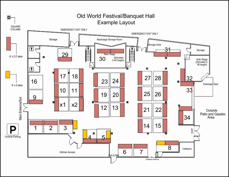 Wedding Floor Plan Template Luxury Old World Festival Banquet Hall and event Location In