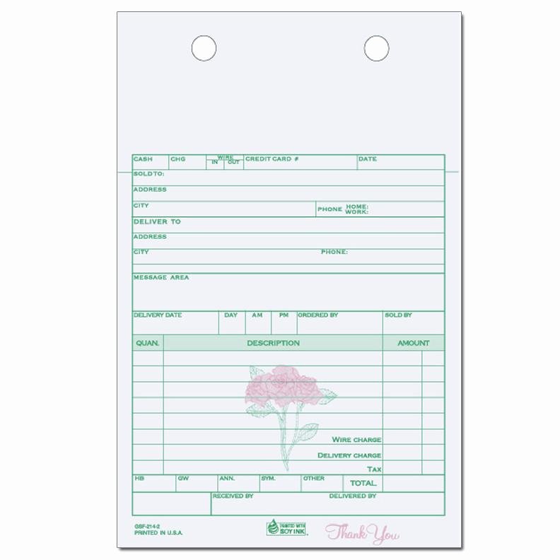 Wedding Flowers order form Template Elegant Wedding Flower order form Carbonless form Printing