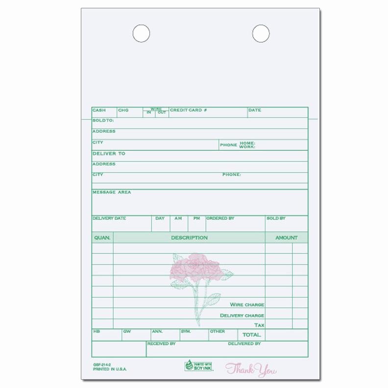 Wedding Flowers order form Template Elegant Wedding Flower order form Carbonless form Printing