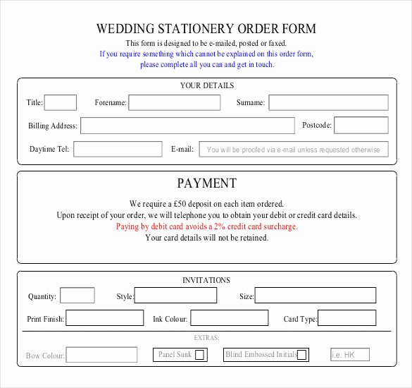 Wedding Flowers order form Template Fresh 16 Wedding order Templates – Free Sample Example format